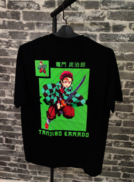 تیشرت طرح انیمه ای تانجیرو شیطان کش Kimetsu no Yaiba کد 1021