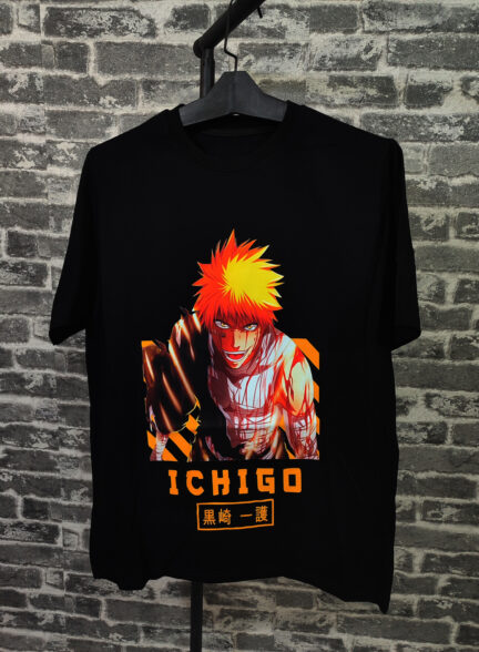 تیشرت طرح انیمه ای ایچیگو بلیچ Bleach کد 1021